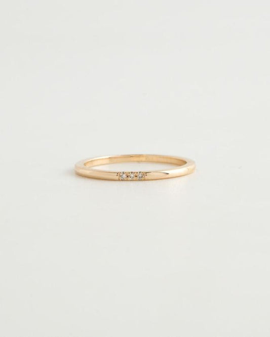 Solana 3-Diamond Slim Ring