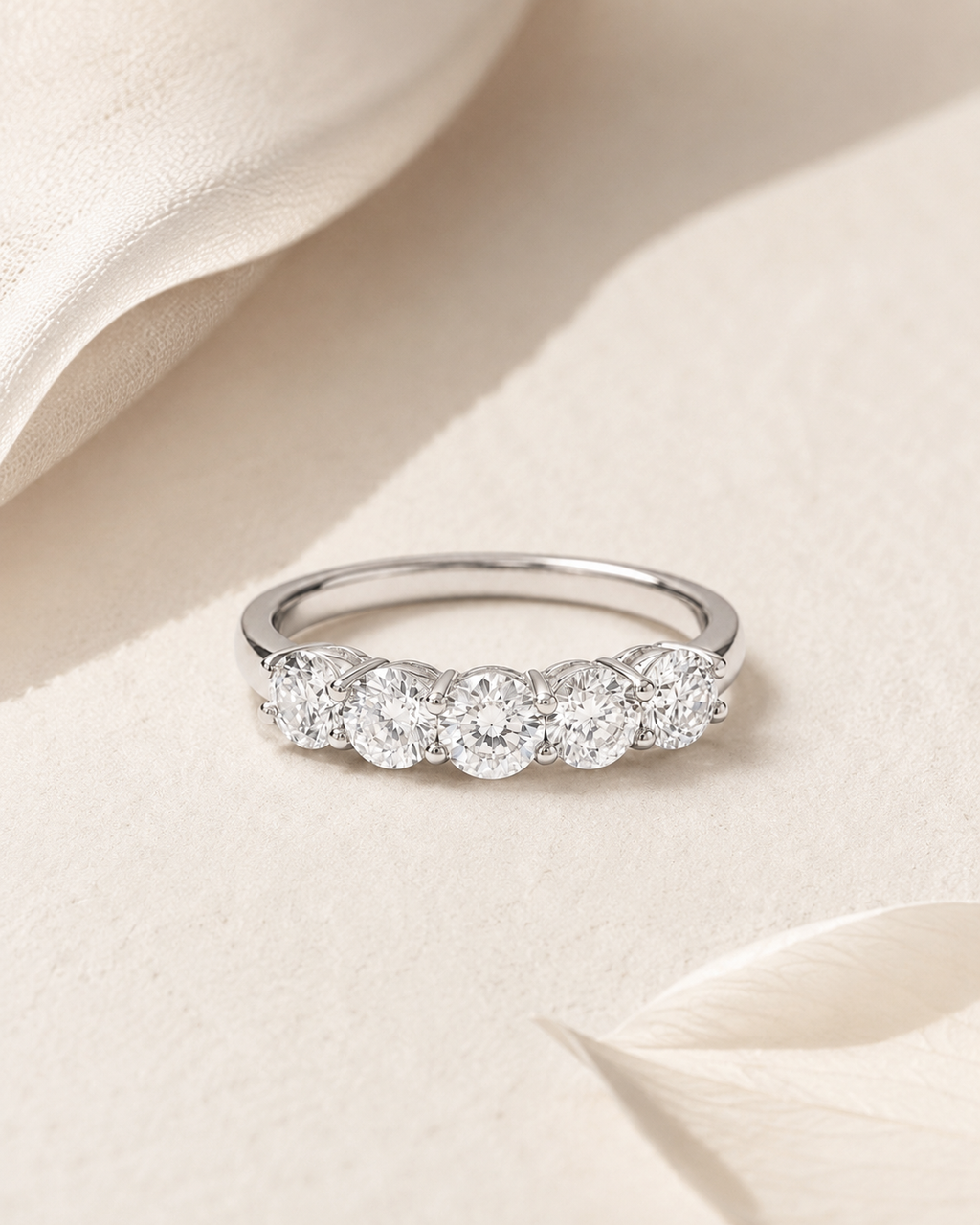 Anna Five-Stone Half Eternity Ring