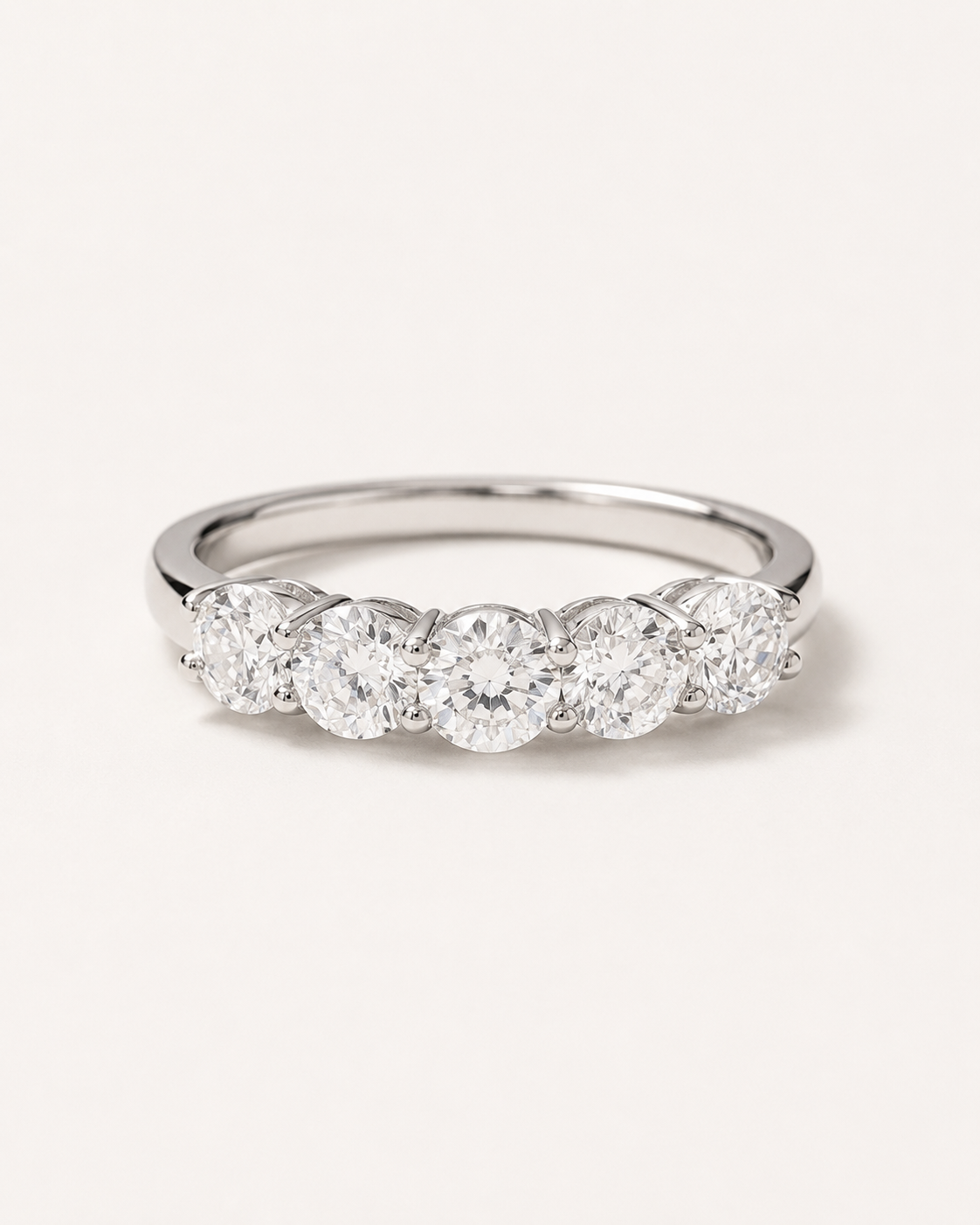 Anna Five-Stone Half Eternity Ring