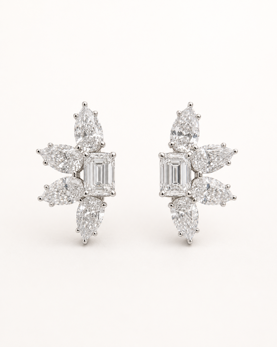 Amalfi Emerald & Pear Cluster Drop Earrings
