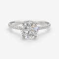 Amelia Classic Round Solitaire Halo Ring