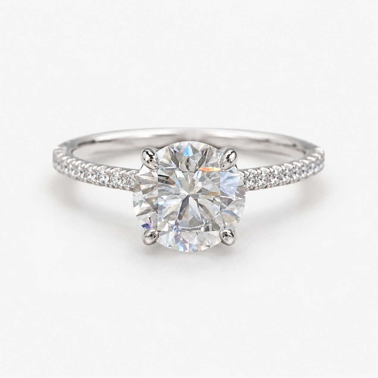 Amelia Classic Round Solitaire Halo Ring
