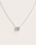 Claudia Emerald-Cut Solitaire Pendant Necklace