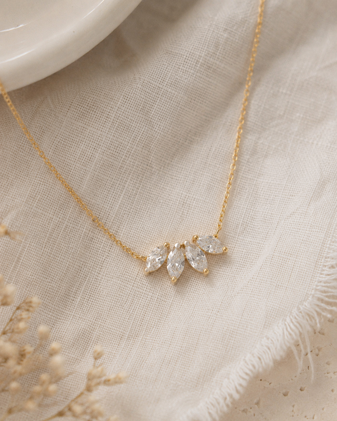 Fleur Four-Marquise Diamond Necklace