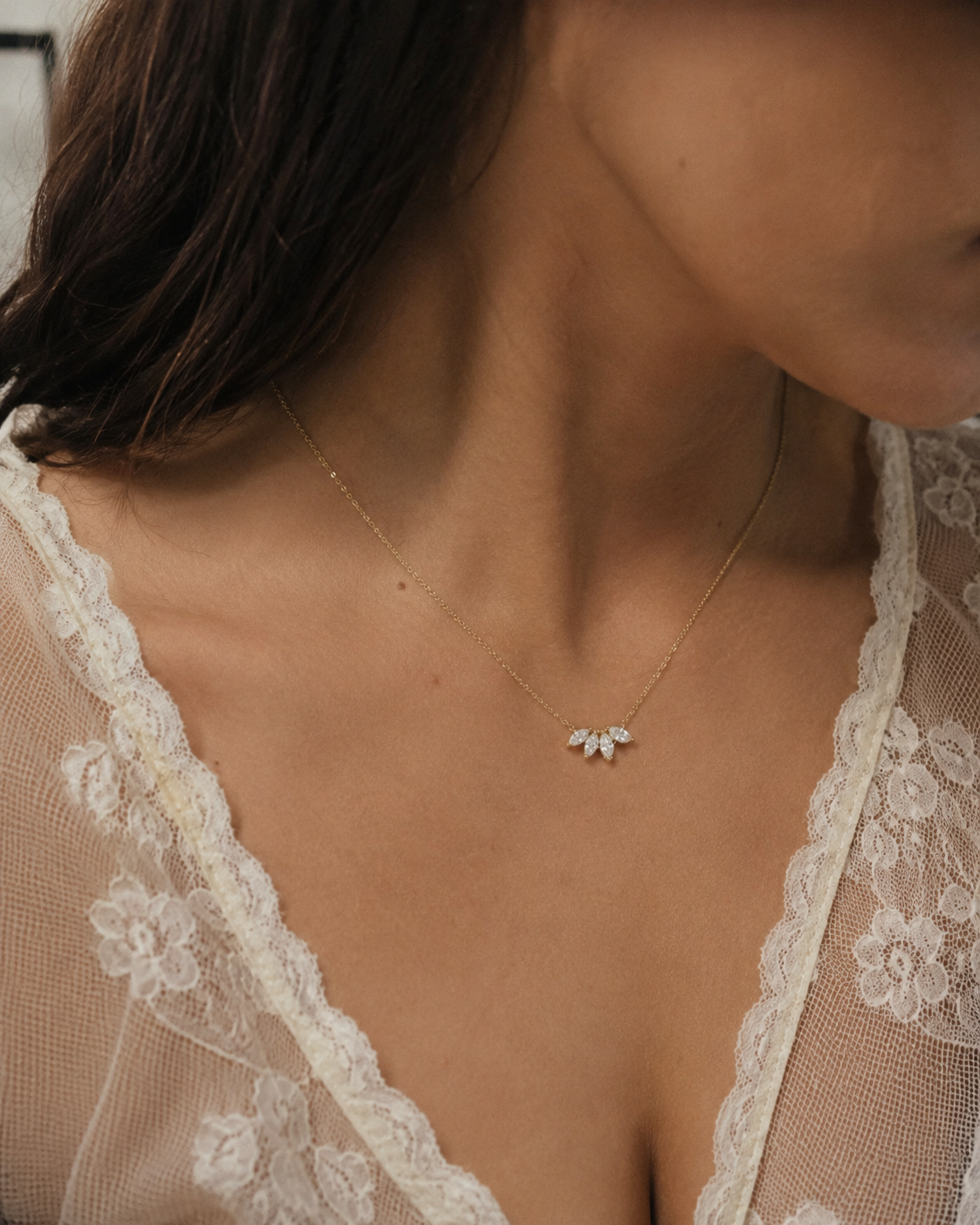 Fleur Four-Marquise Diamond Necklace
