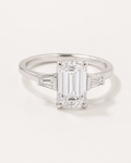 Ines Emerald-Cut Trilogy Ring