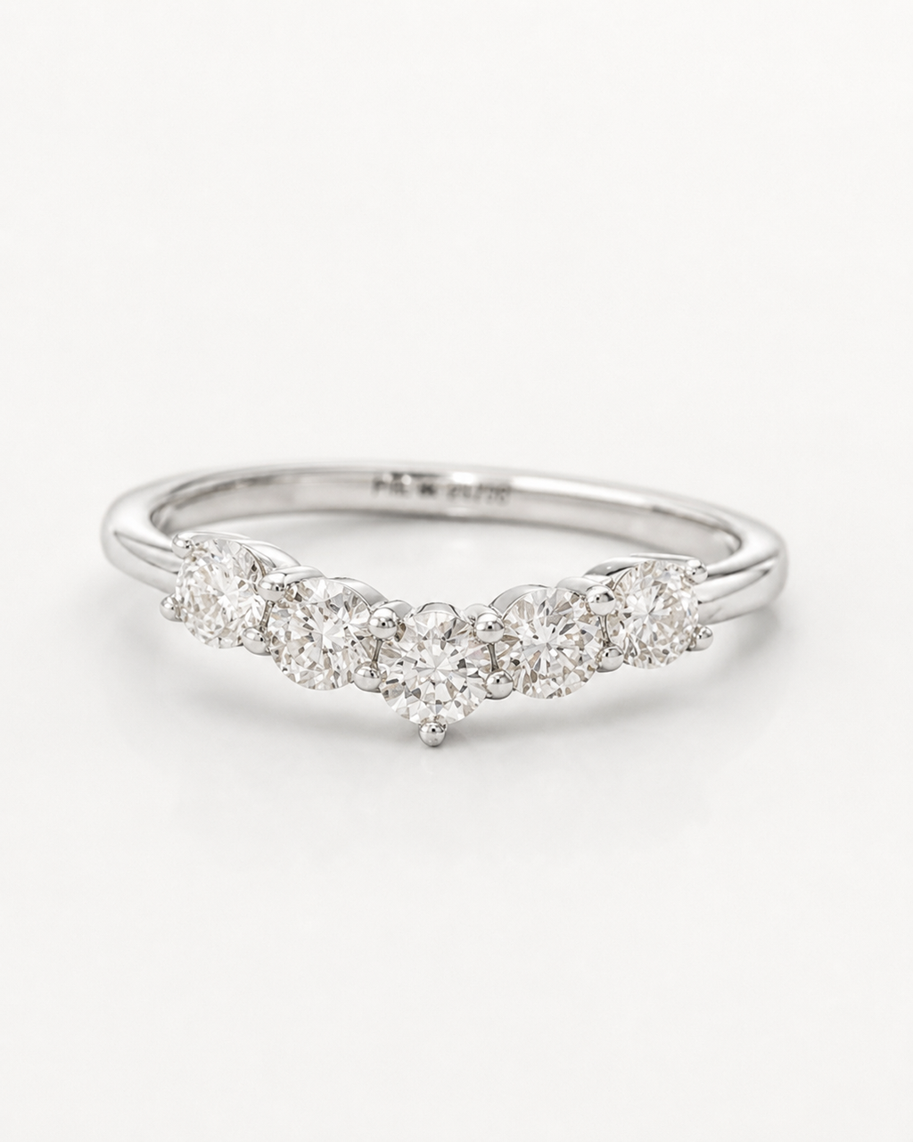 Kira Five-Stone Diamond V-Shaped Ring