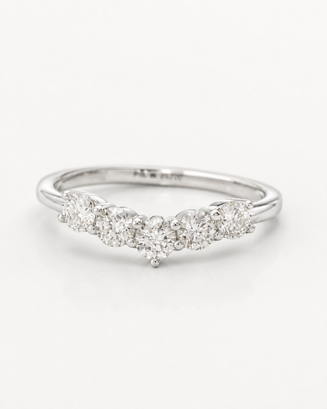 Kira Five-Stone Diamond V-Shaped Ring