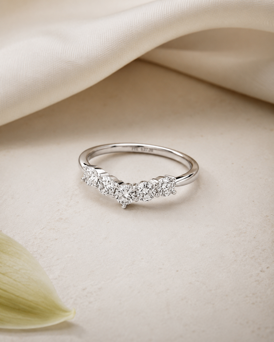 Kira Five-Stone Diamond V-Shaped Ring