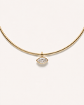 Freya Marquise Pendant & Thick Chain Necklace