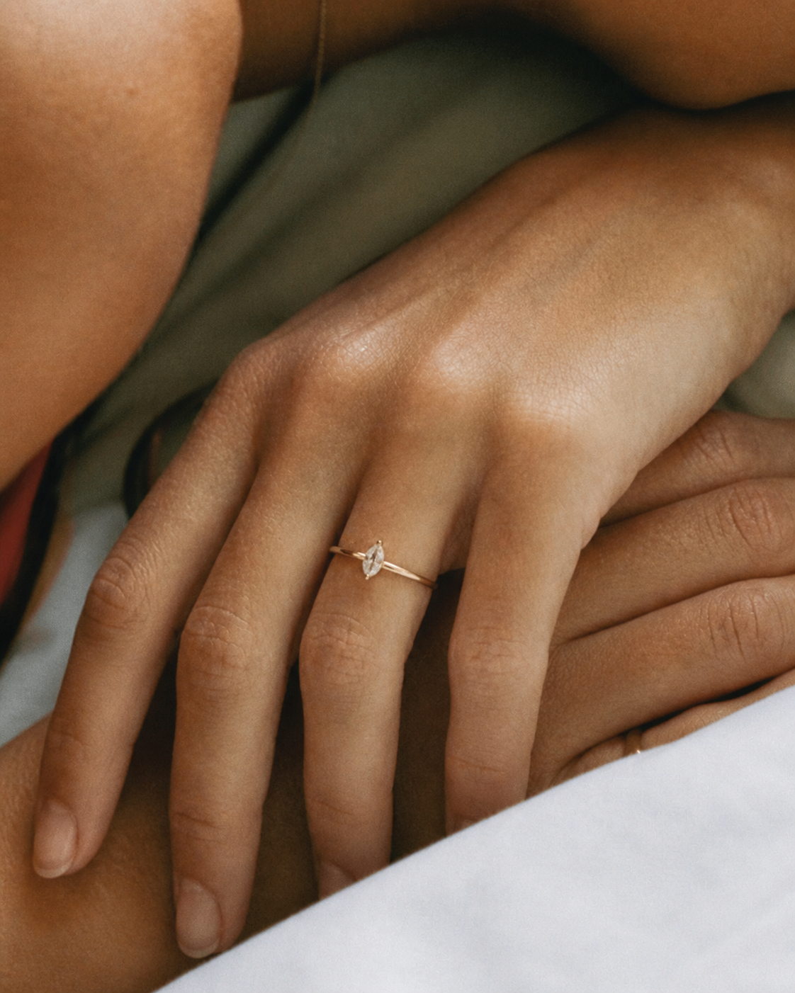 Marchesa Marquise Solitaire Ring
