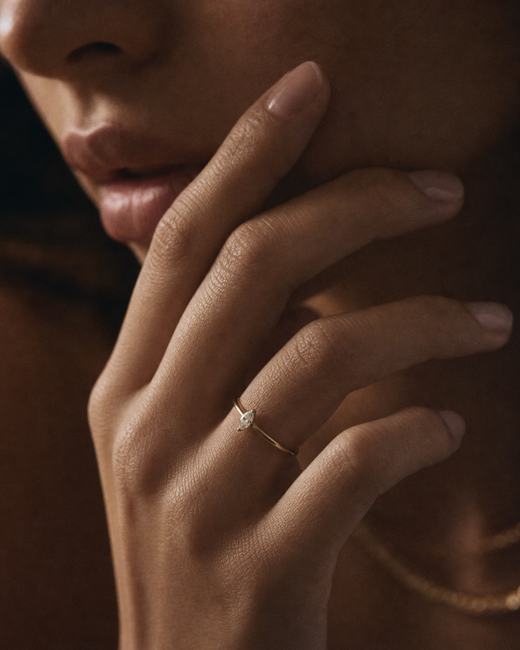 Marchesa Marquise Solitaire Ring