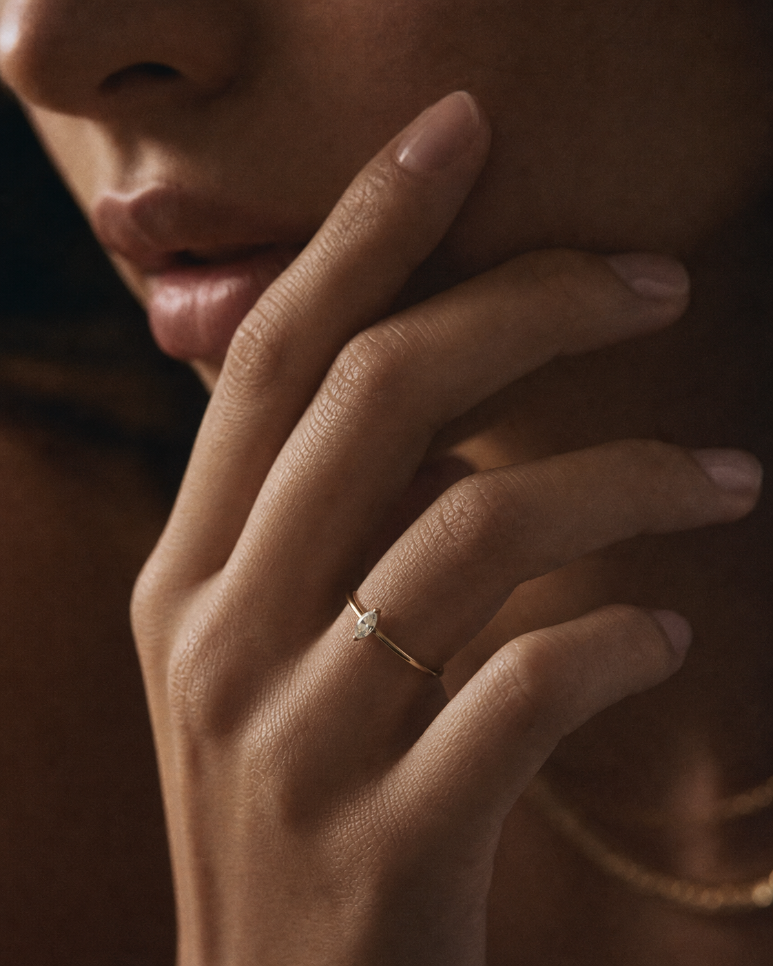 Marchesa Marquise Solitaire Ring