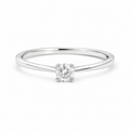 Jean Classic Round Solitaire Ring in 14K white gold with lab-grown diamond