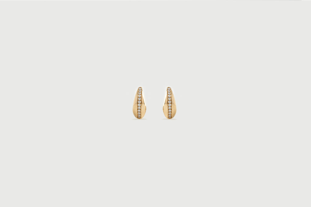 Haven Teardrop Diamond Hoop Earrings