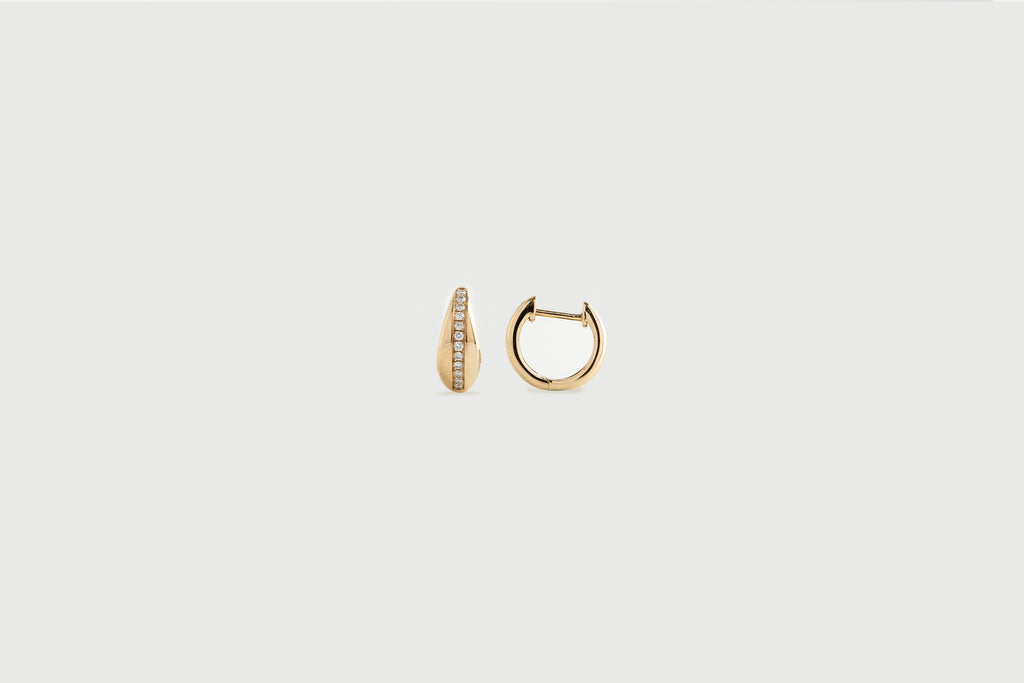 Haven Teardrop Diamond Hoop Earrings