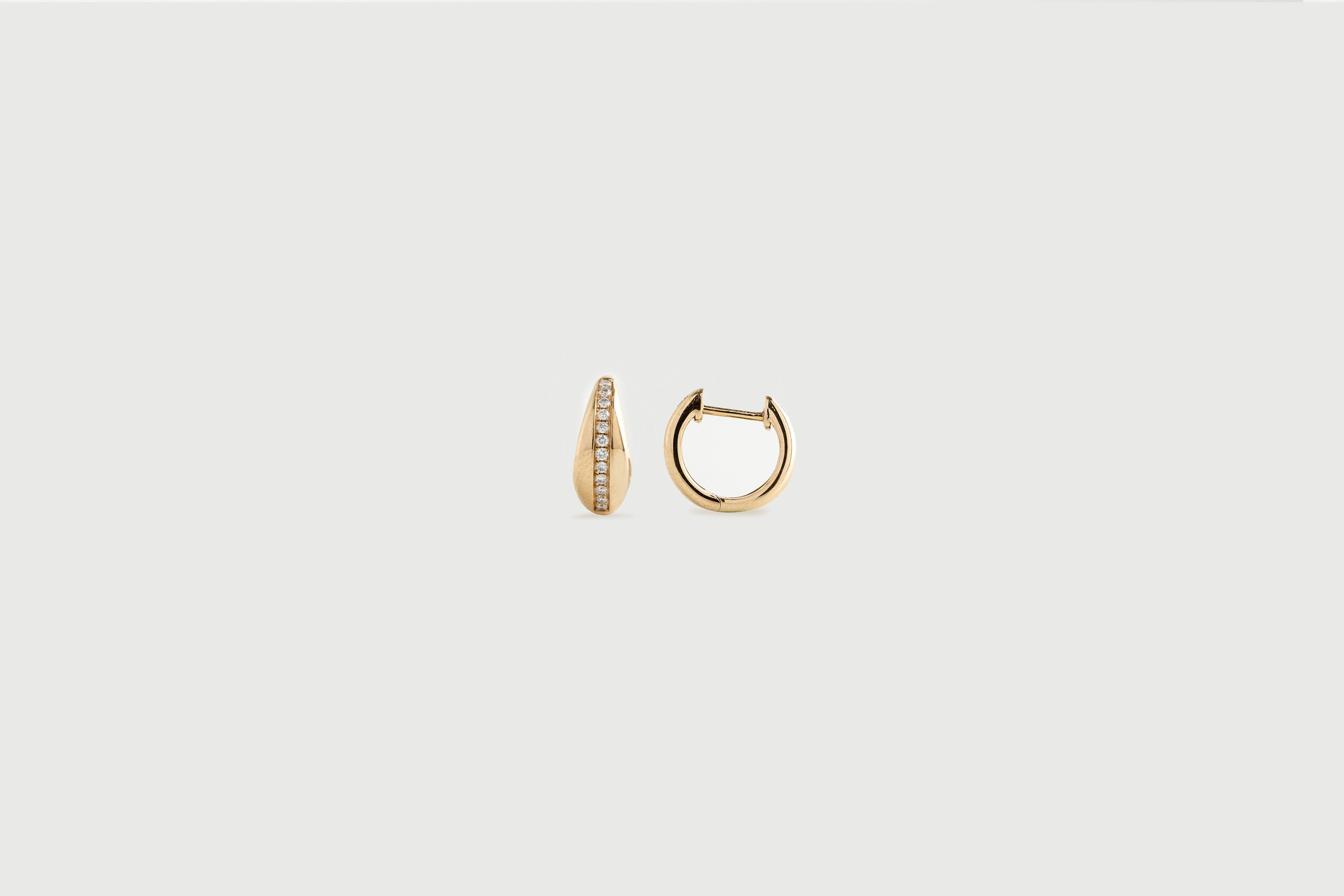 Haven Teardrop Diamond Hoop Earrings