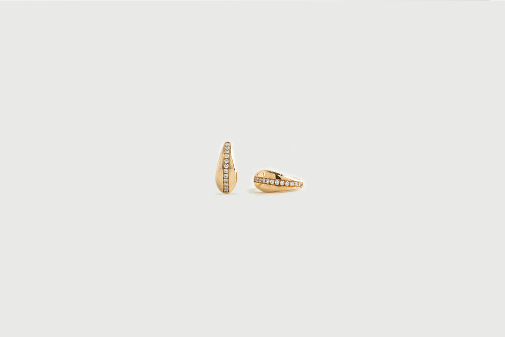 Haven Teardrop Diamond Hoop Earrings