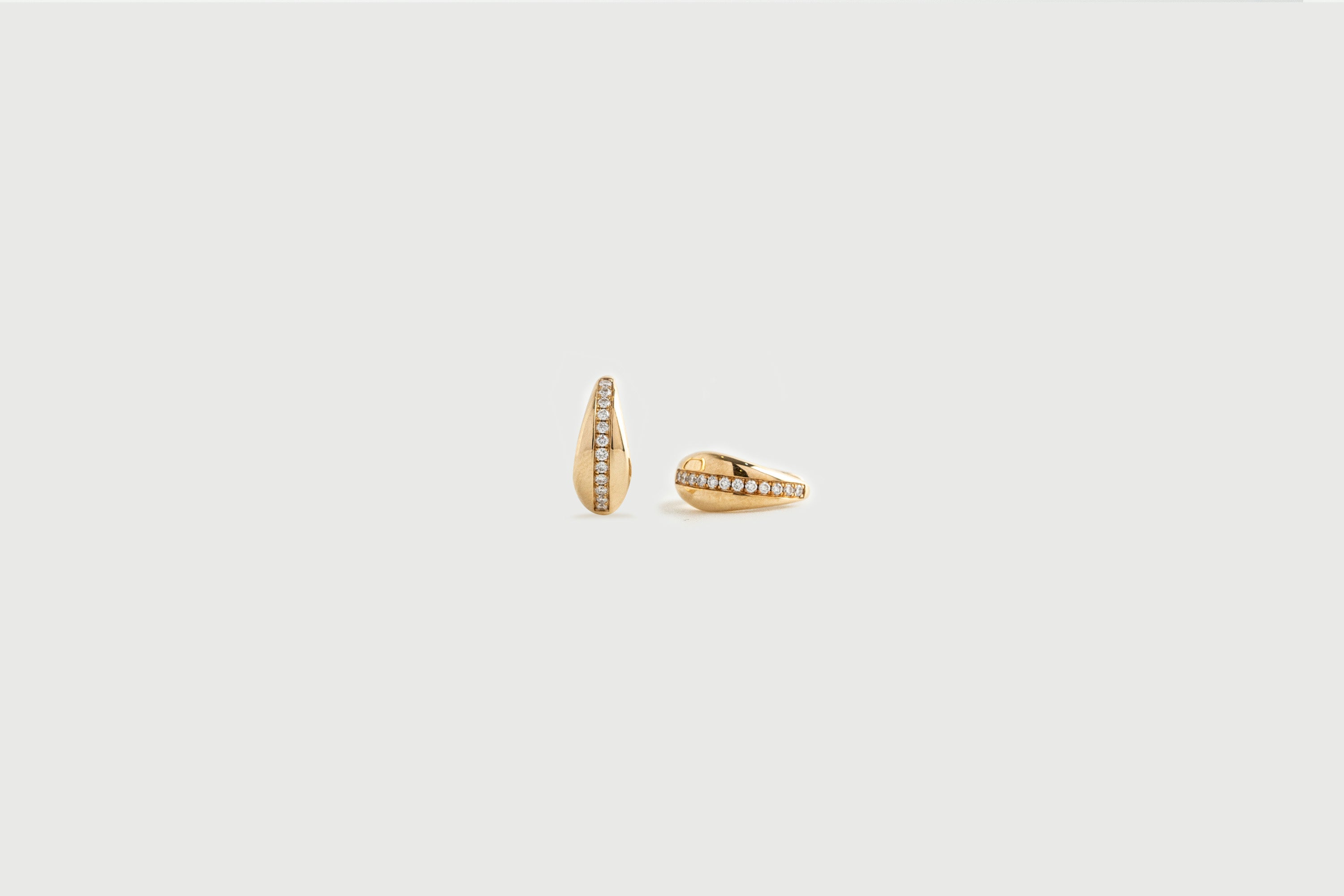 Haven Teardrop Diamond Hoop Earrings