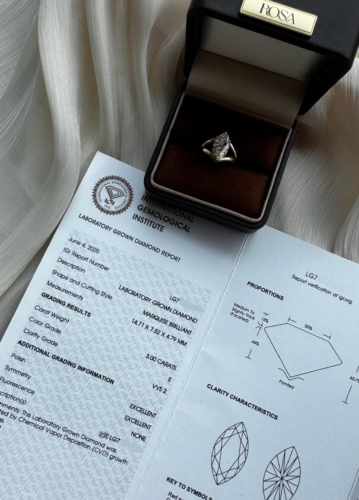 Vivienne Marquise Split Shank Solitaire Ring