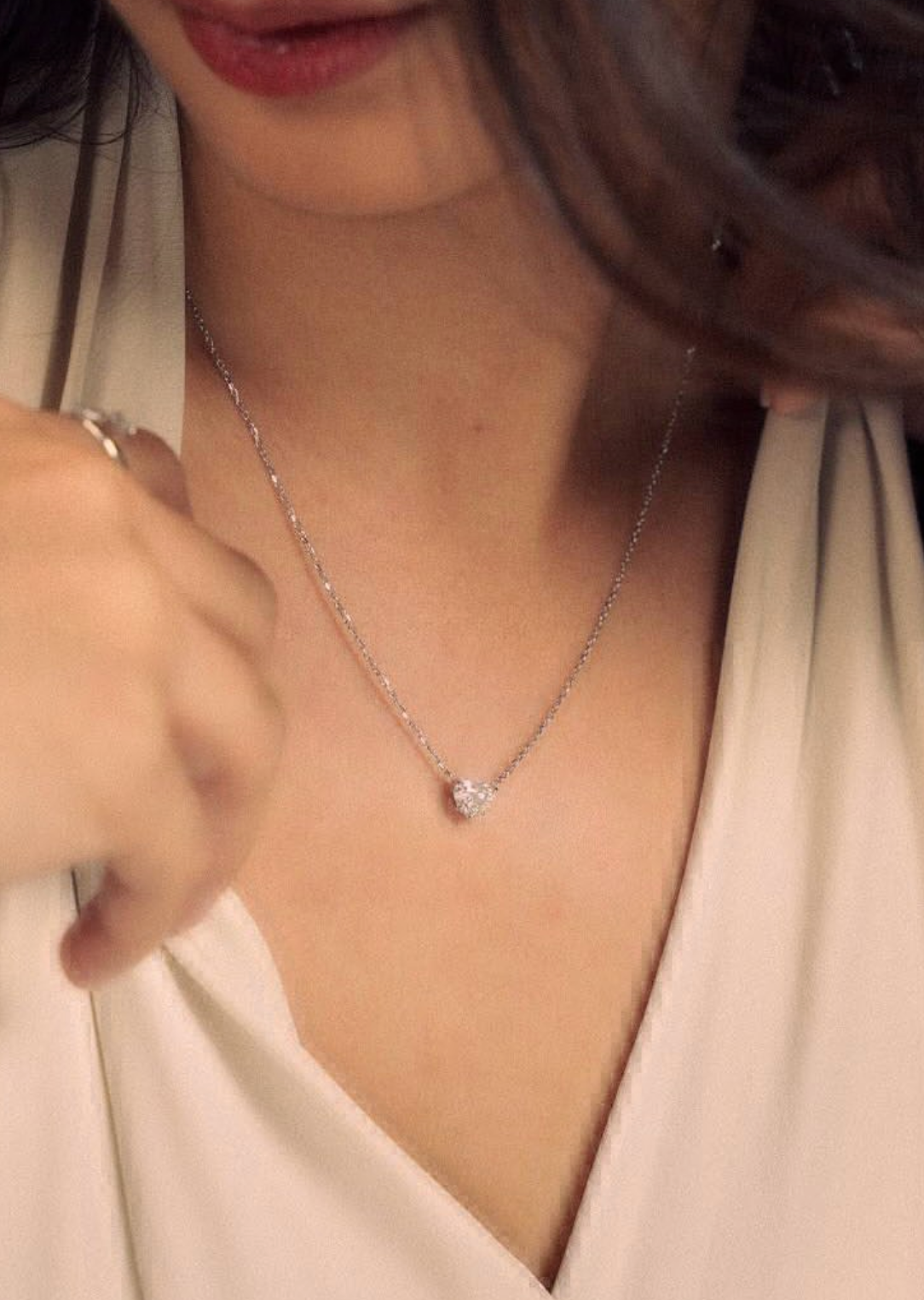 Esme Heart Diamond Necklace