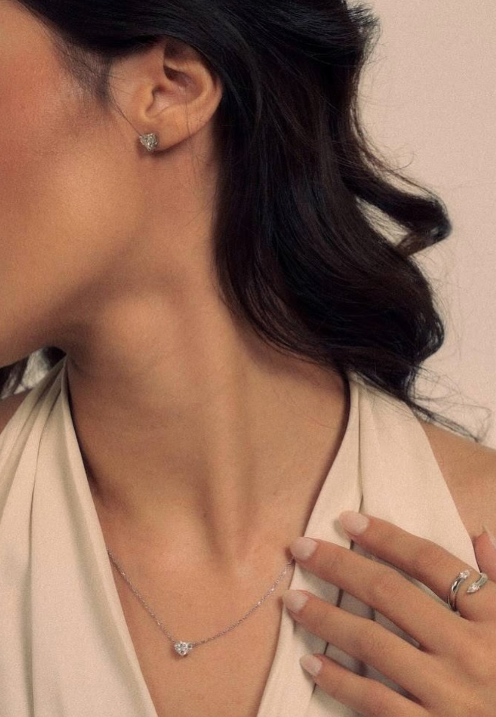 Esme Heart Diamond Necklace