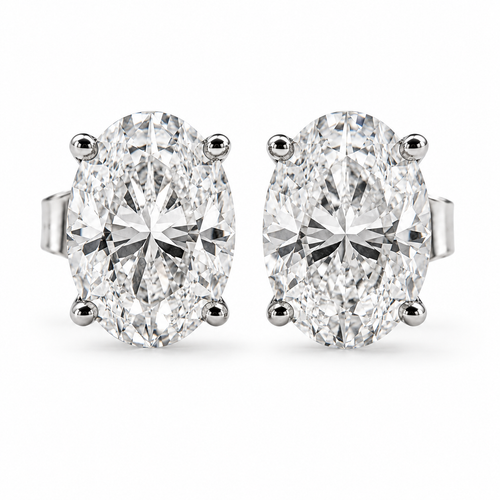 Billie Oval Studs with Removable Jacket