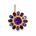 Arden Gemstone Flower Pendant