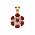 Azalea Ruby Flower Pendant