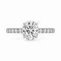 Camila Round Pavé Solitaire Ring