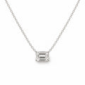 Claudia Emerald-Cut Solitaire Necklace