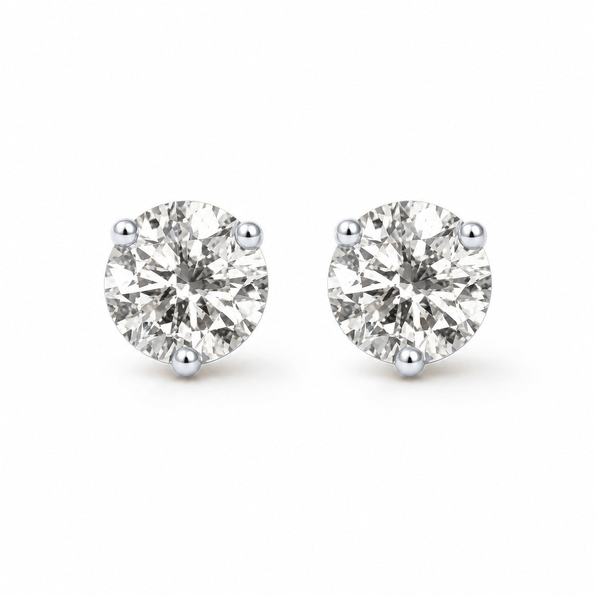 Corinne Round Stud Earrings