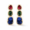 Ellis Sapphire & Tourmaline Drop Earrings