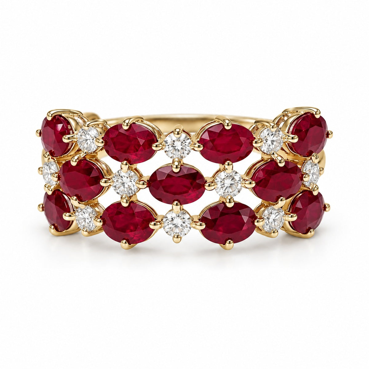 Everson Ruby Three-Layer Ring