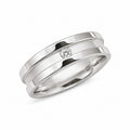 Ezra Brushed Solitaire Band