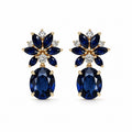Hyacinth Sapphire Flower Drop Earrings