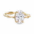 June Oval Twist Halo Ring
