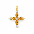 Remy Orange Sapphire Cross Pendant