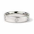 Valentin 5-Stone Bold Band Ring in 14K white gold with lab-grown diamonds
