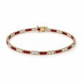 Zinnia Ruby Striped Bracelet