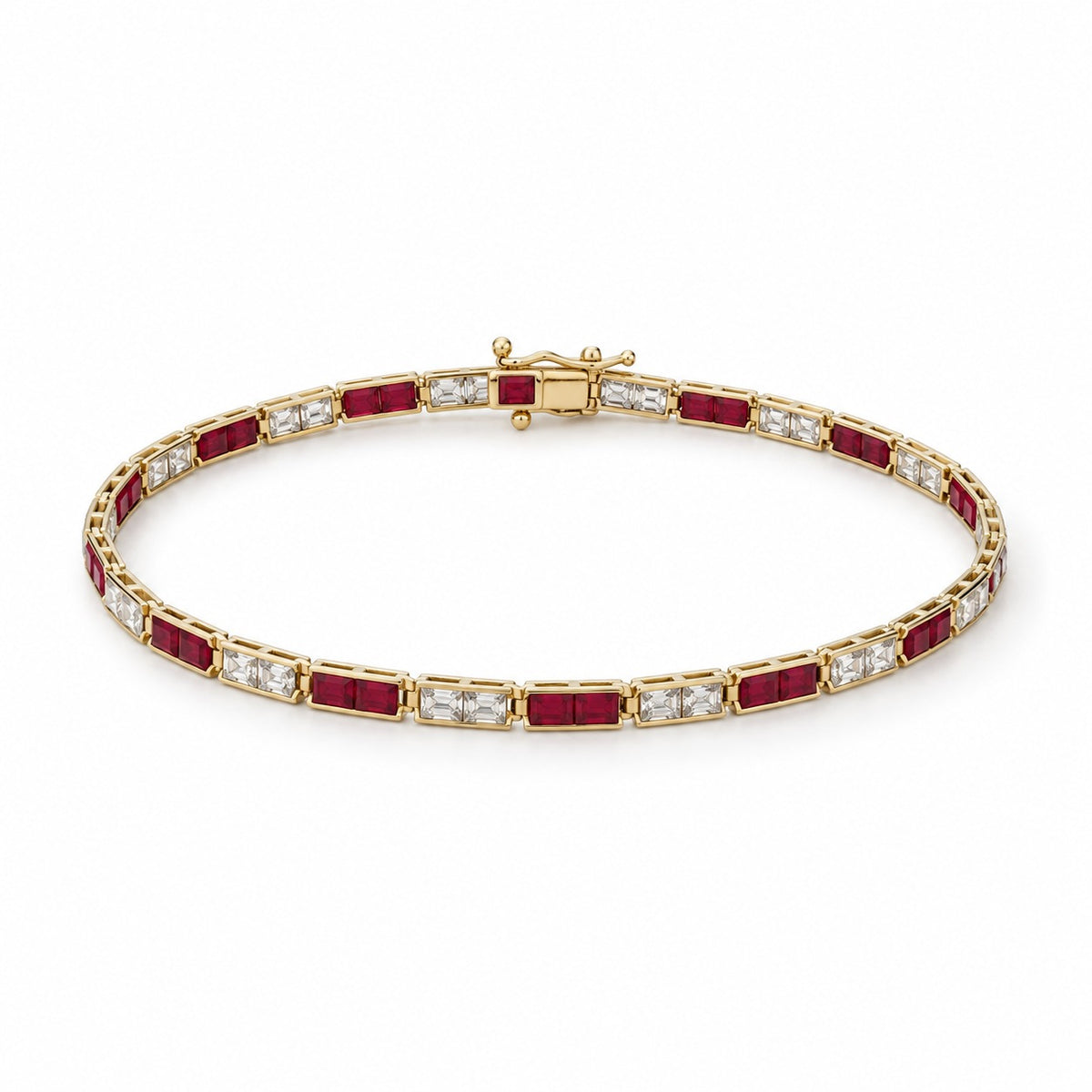 Zinnia Ruby Striped Bracelet